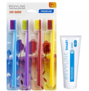 Набор зубных щеток Revyline SM6000 Smart с зубной пастой Smart